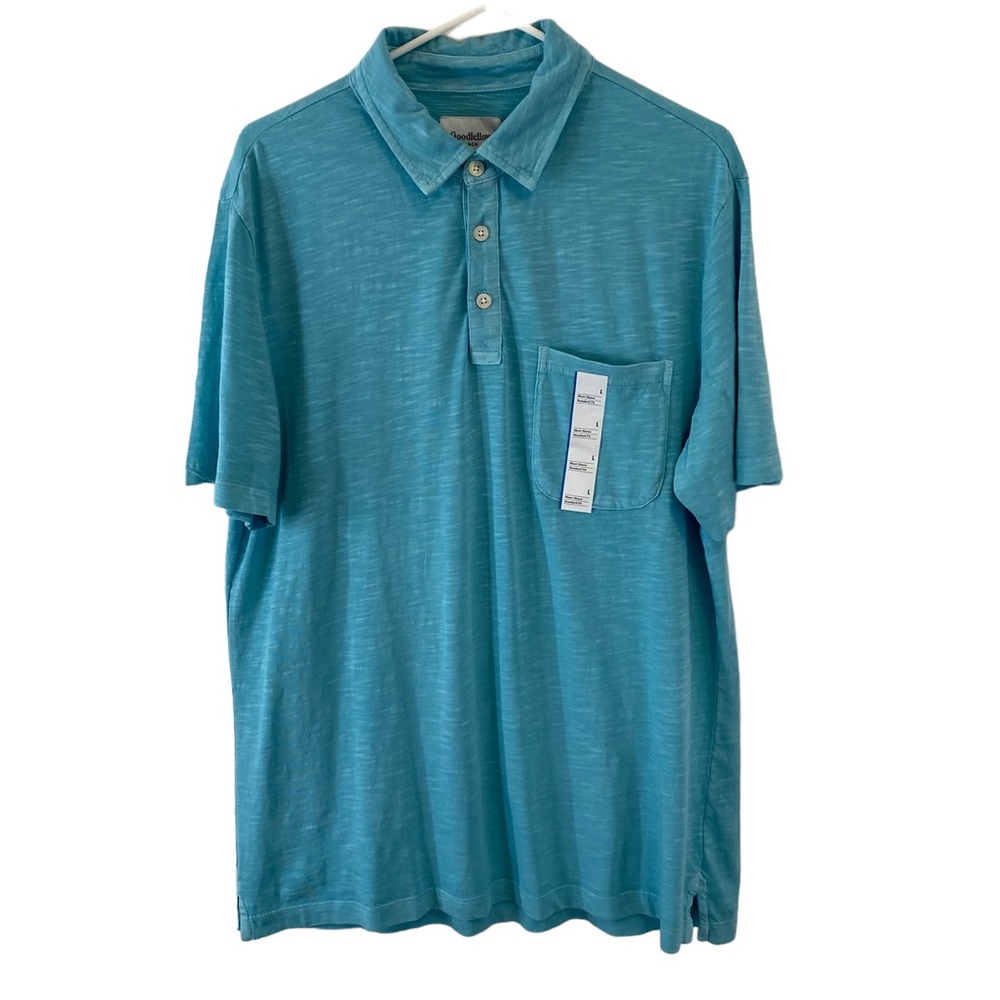 Goodfellow & Co. Men’s Blue Large Short Sleeve Polo Shirt with Pocket